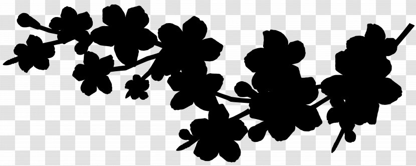 Silhouette Font Black Leaf Flower - Plant Transparent PNG