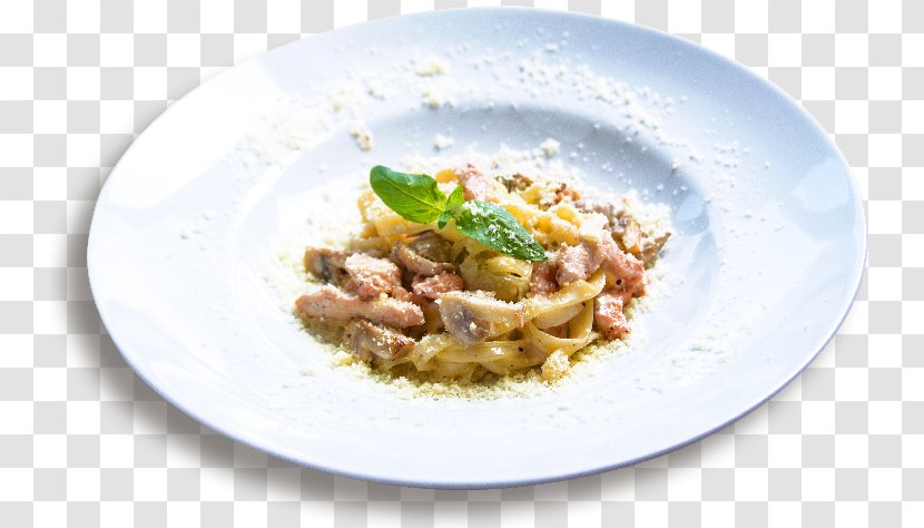 Taglierini Pizza Carbonara Al Dente Vegetarian Cuisine - Food - Chicken Fillet Transparent PNG