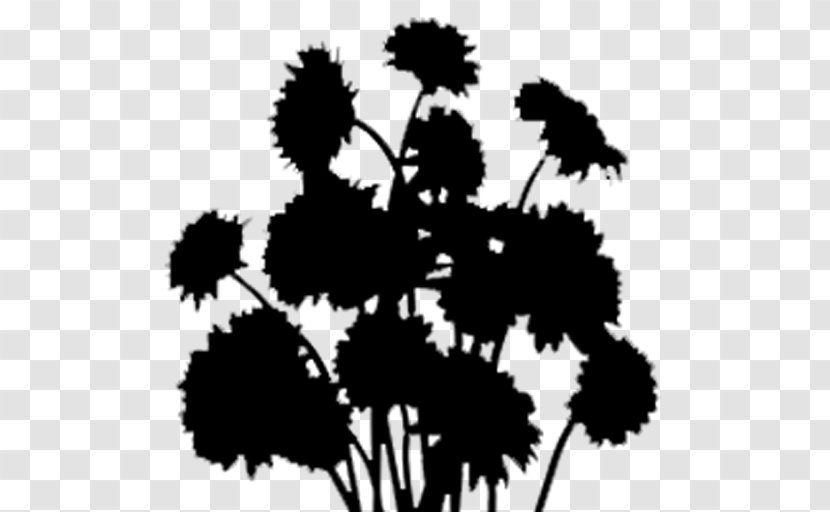Tree Black & White - M 0d - / Flower Pattern Transparent PNG