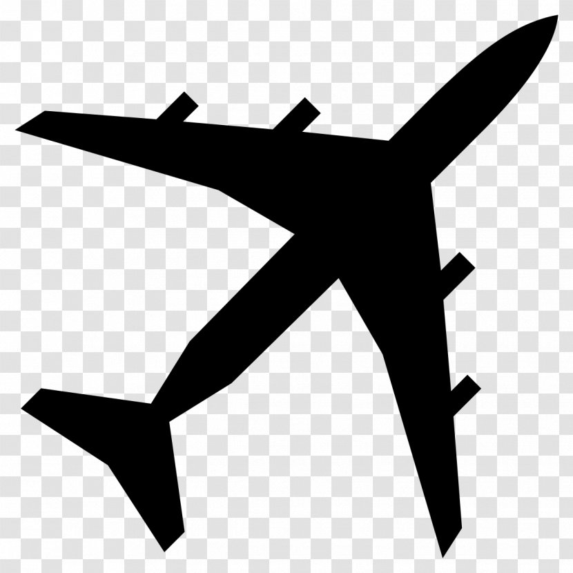 Airplane Silhouette Clip Art - Monochrome Photography Transparent PNG