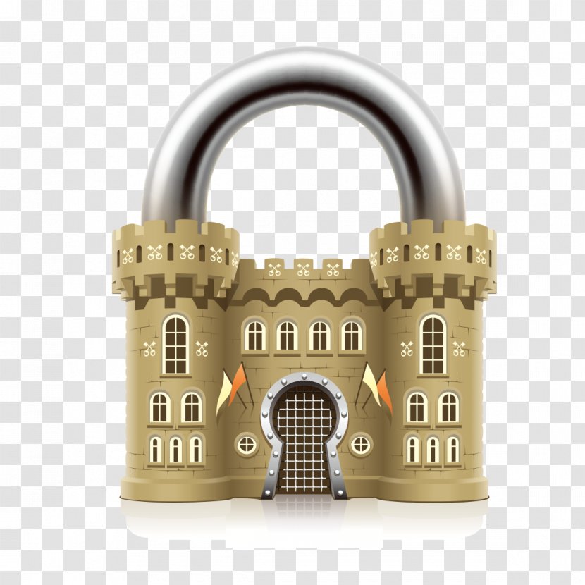 Middle Ages Padlock Castle Illustration - Real Estate Design Transparent PNG