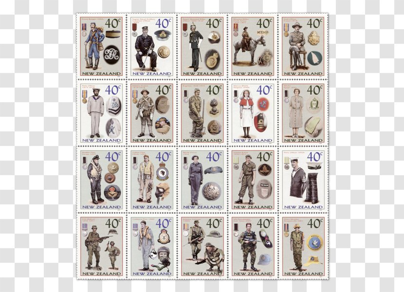 New Zealand Postage Stamps Military Uniform - Philately Transparent PNG