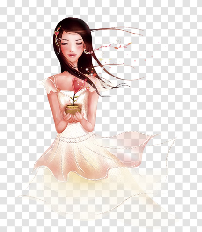 Love You Forever Illustration - Frame - Section 3.8 Goddess Cartoon Characters Transparent PNG