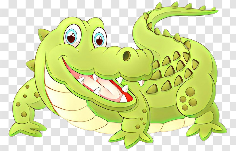 Crocodile Crocodilia Green Cartoon Reptile Transparent PNG