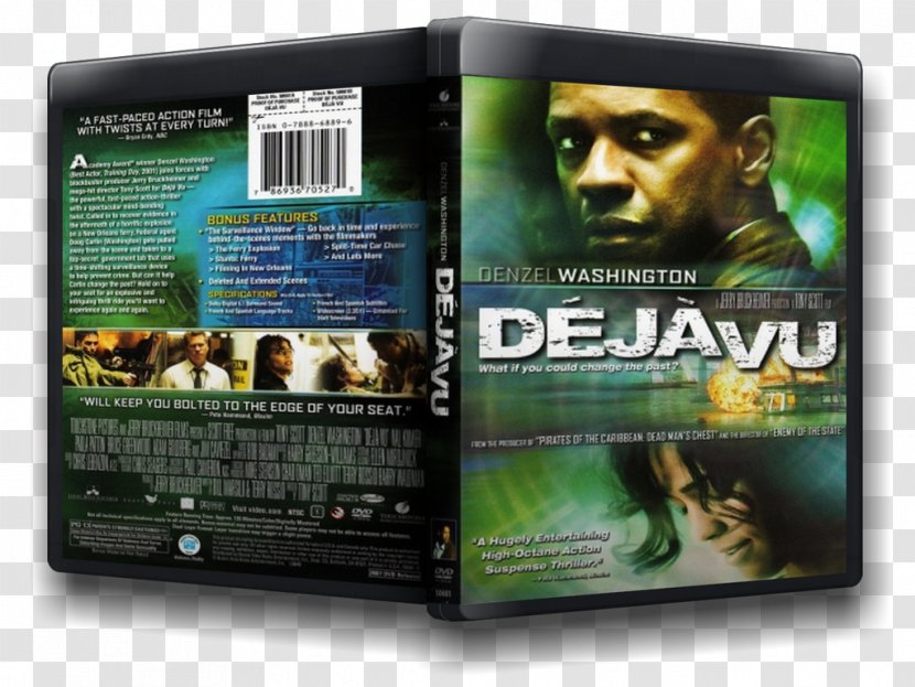 Denzel Washington Déjà Vu Blu-ray Disc DVD - Deja - Dejavu Transparent PNG