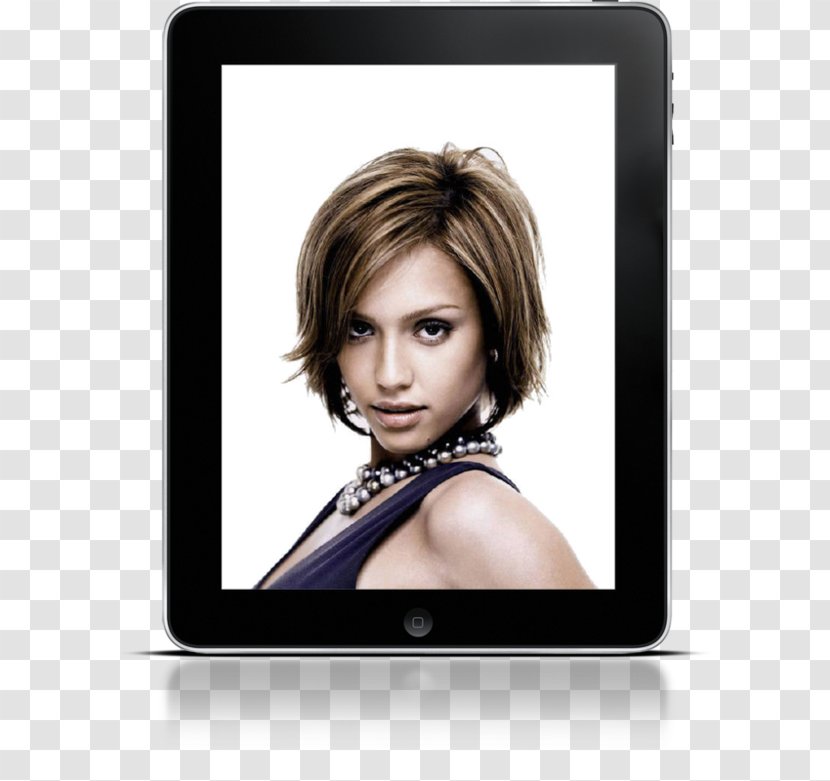 Jessica Alba Hairstyle Bob Cut Short Hair - Lace Wig Transparent PNG