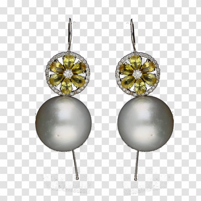 South Sea Pearl Earring Somlo - Baroque - LONDON SapphireSea Transparent PNG