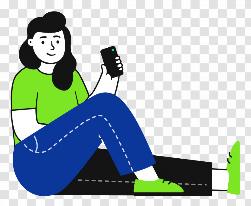 Sitting On Floor Sitting Woman Transparent PNG