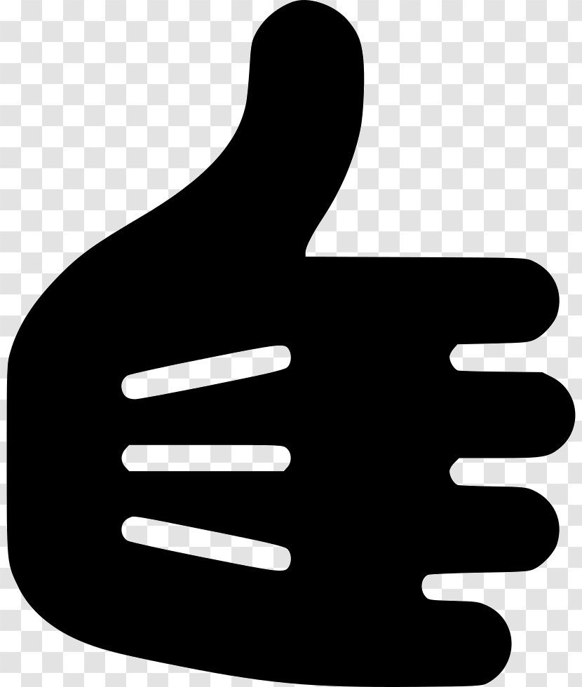 Thumb Black And White - Hand - Appriciate Sign Transparent PNG