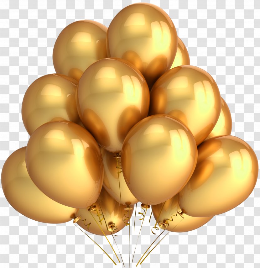 Gas Balloon Gold Birthday Clip Art - Frame - Wedding Cliparts Transparent PNG