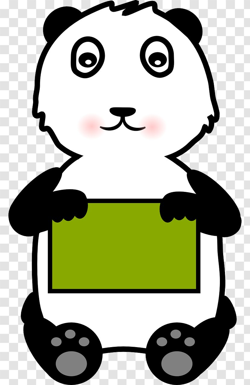 Giant Panda Bear Clip Art - Free Content - Sitting Transparent PNG