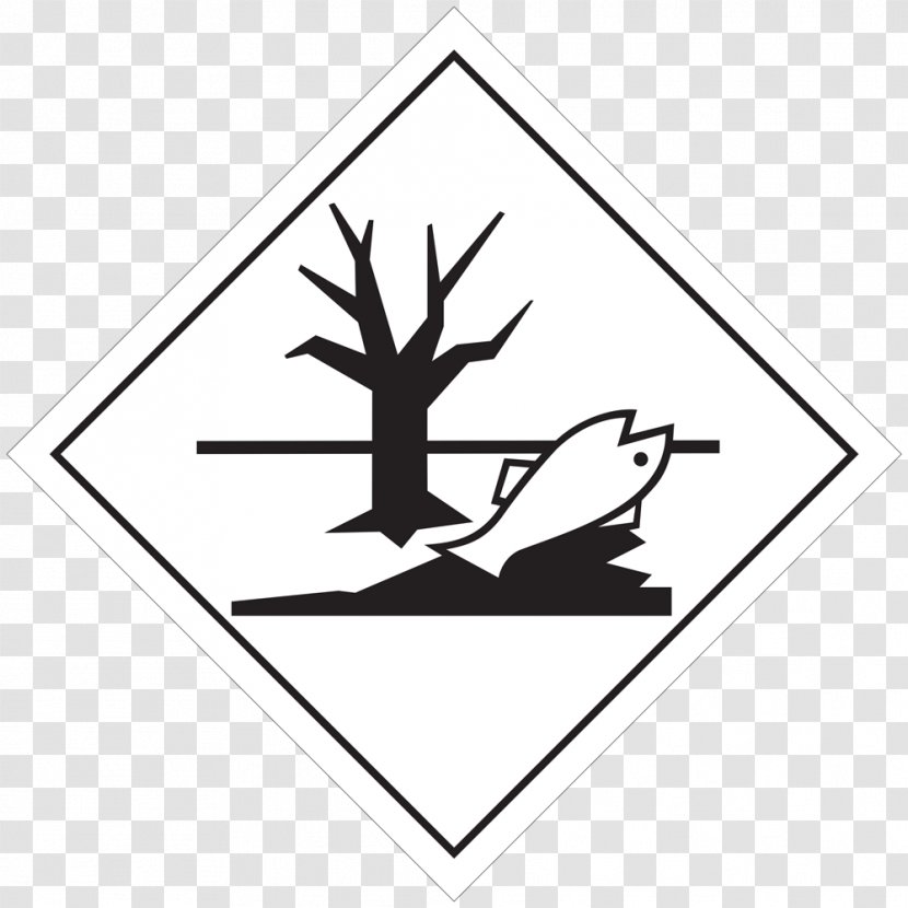 Dangerous Goods Environmental Hazard Sign - Environment Transparent PNG