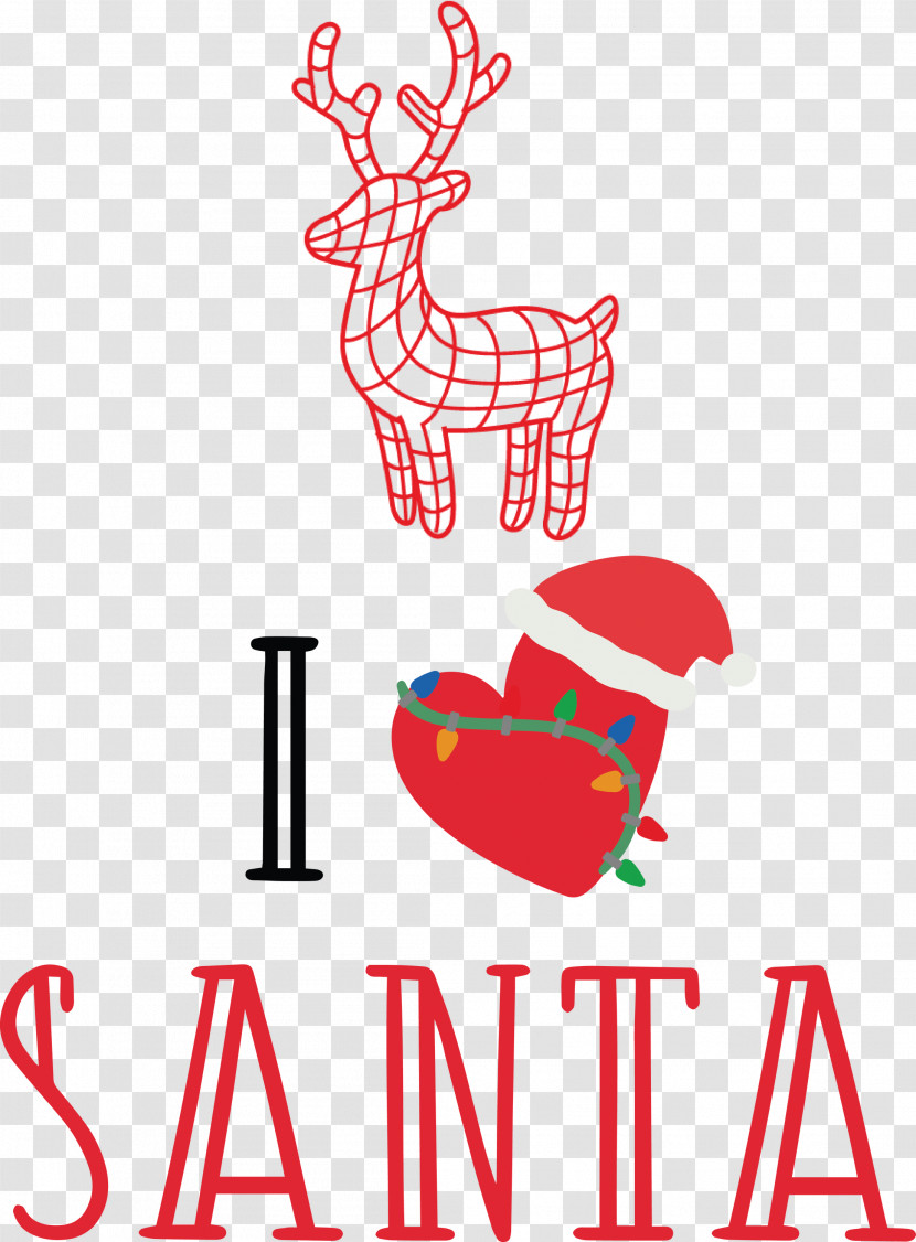 I Love Santa Santa Christmas Transparent PNG