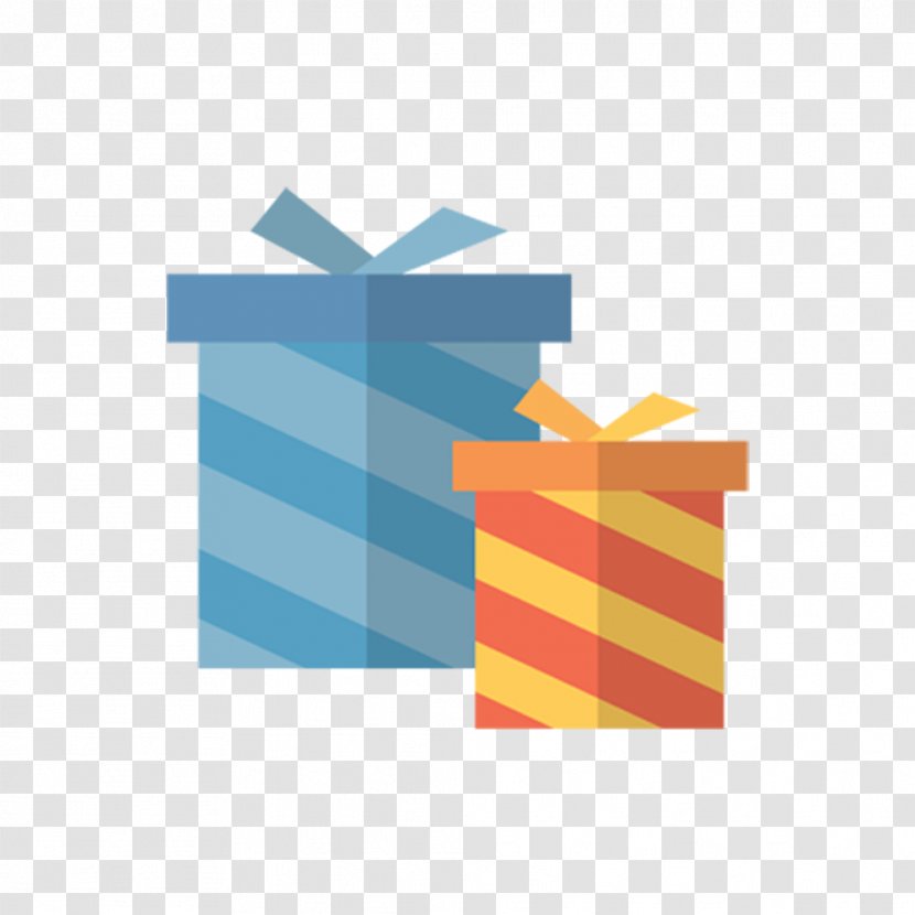 Gift Ribbon Box - Colored Lines Transparent PNG