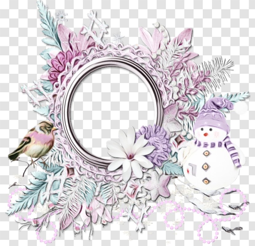 Watercolor Christmas Wreath - Picture Frames - Frame Plant Transparent PNG