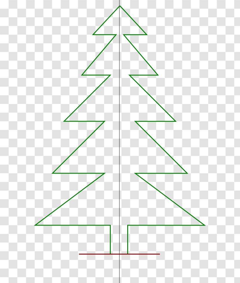 Christmas Tree Line Angle Point Pine - Art Transparent PNG