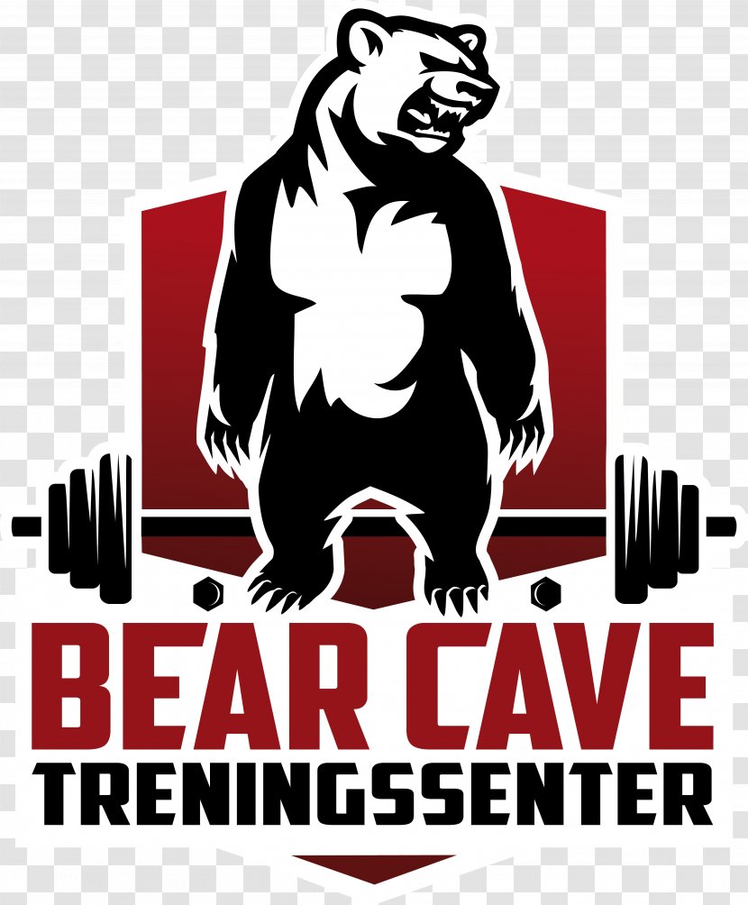 Illustration Logo Clip Art Weight Training Fitness Centre - Cave Bear Transparent PNG
