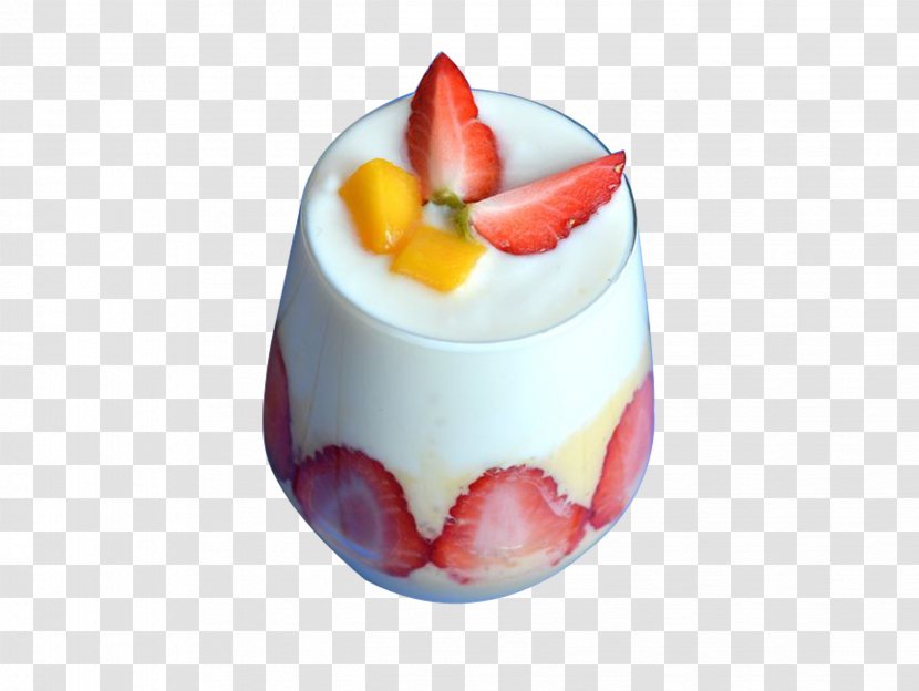 Mousse Trifle Parfait Cheesecake Cream - Mango - Strawberry Think Of Snow Transparent PNG