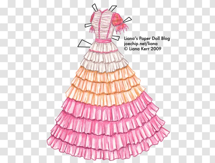 Gown Kaylee Frye Shindig Dress Pattern - Paper Doll Transparent PNG