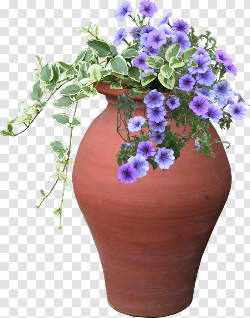 Cut Flowers Violet Floral Design Plant - Flowerpot Transparent PNG