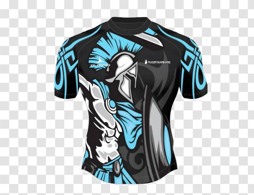 Cycling Jersey T-shirt Rugby Shirt - Sportswear - Spartan Transparent PNG