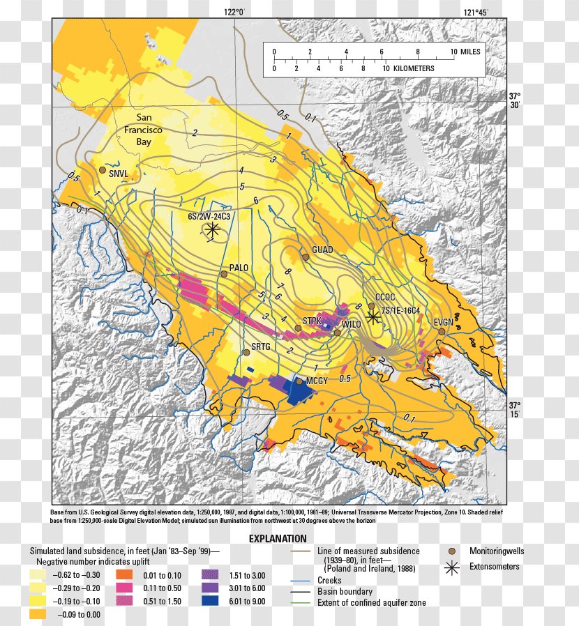 Santa Clara County, California Groundwater Subsidence United States Geological Survey Soil - Fictional Character - Three-dimensional Water Transparent PNG