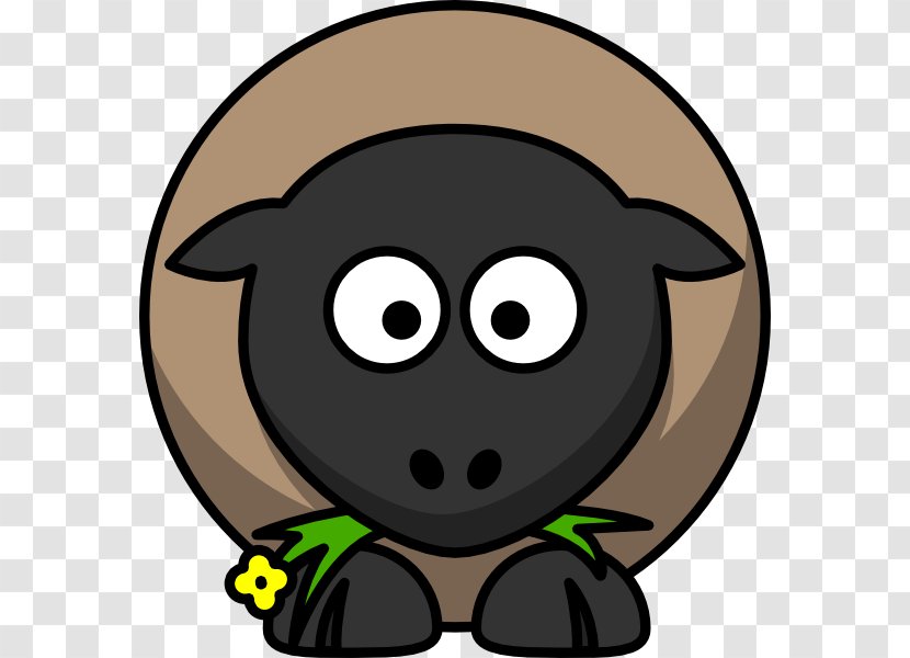 Sheep Cartoon Drawing Goat - Baa Black Transparent PNG