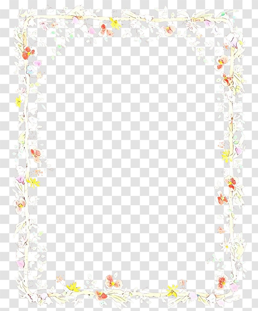 Floral Background Frame - Rectangle - Picture Transparent PNG