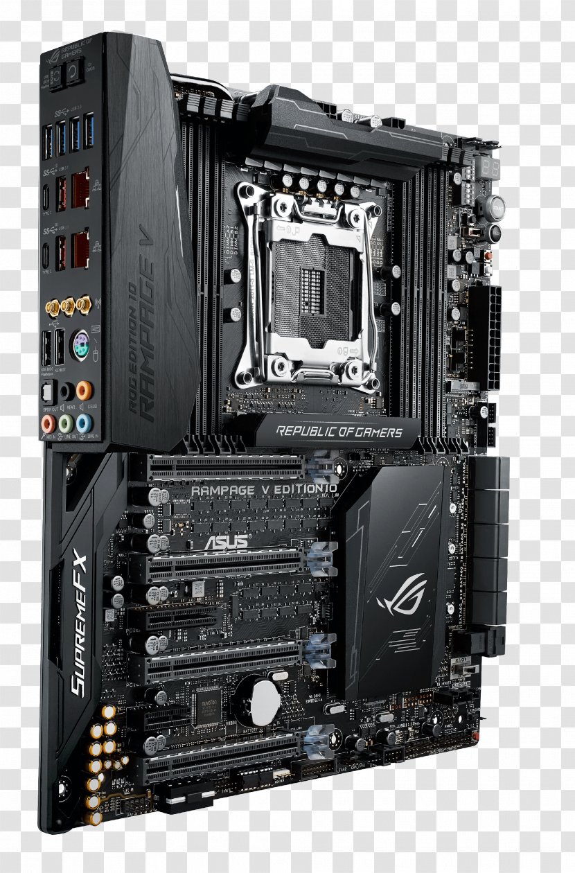 Motherboard LGA 2011 Intel X99 ASUS Republic Of Gamers - Computer Accessory - Power Socket Transparent PNG