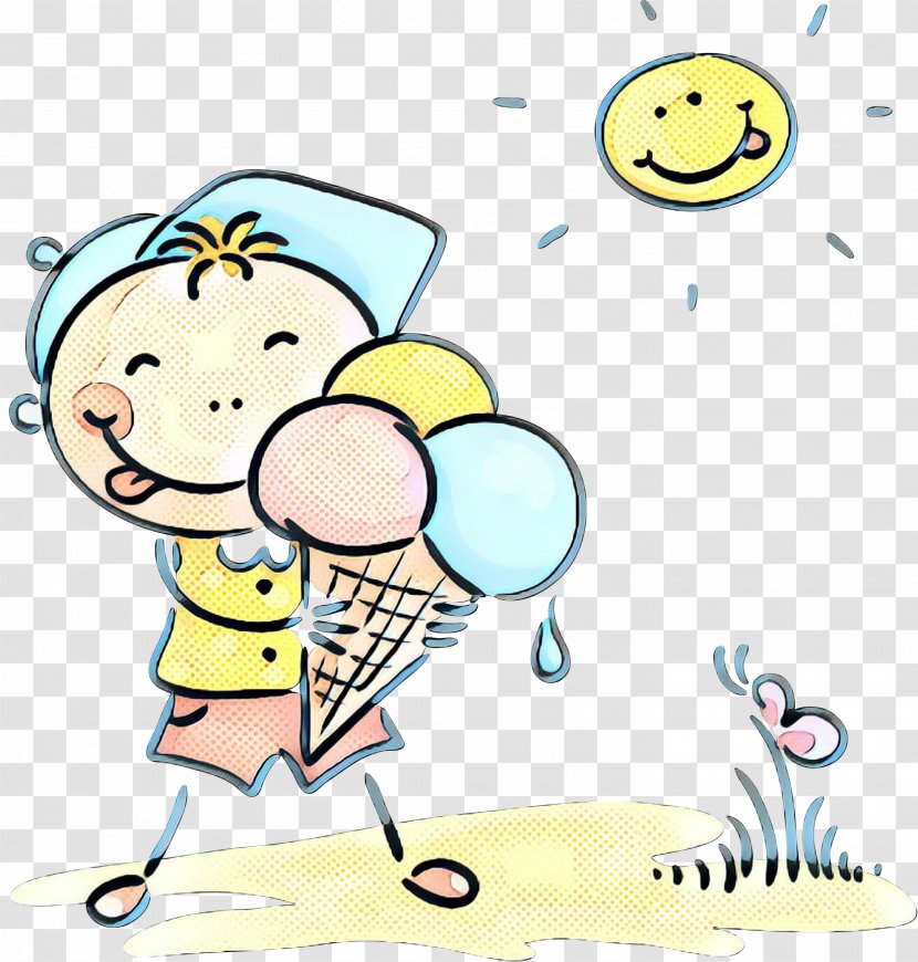 Cartoon Yellow Clip Art Happy Line - Child - Pleased Transparent PNG