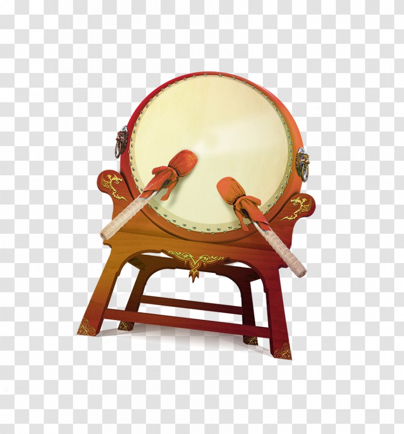 Chinese New Year Drum Festival Red Traditional Holidays - Table - Hammer Transparent PNG