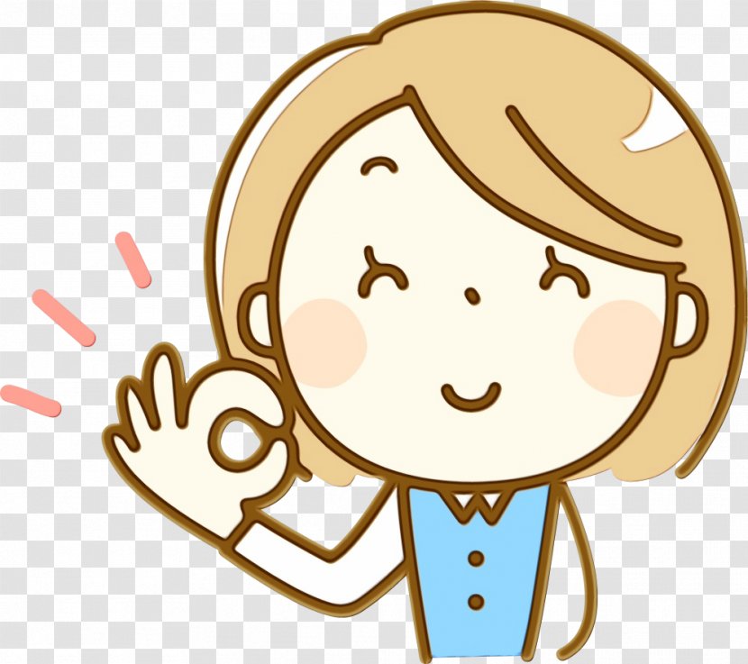 Cartoon Cheek Facial Expression Clip Art Head - Happy Smile Transparent PNG