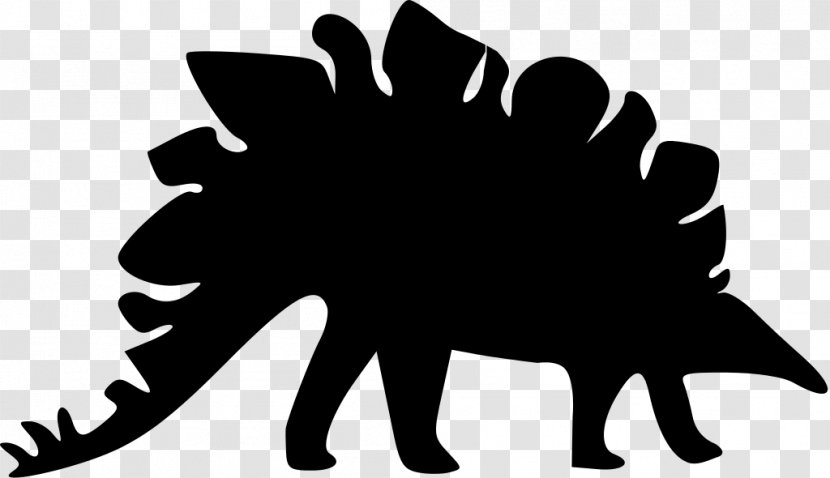 Stegosaurus Tyrannosaurus Triceratops Apatosaurus Dinosaur - Black And White Transparent PNG