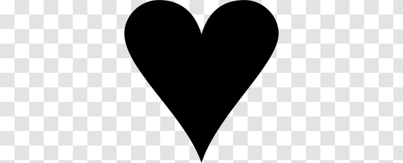 Black And White Heart - Cliparts Transparent PNG
