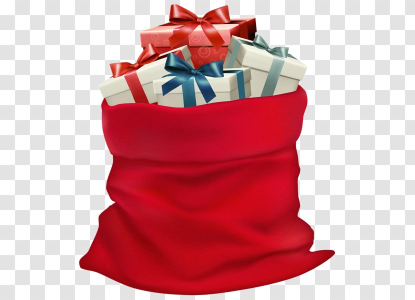 Santa Claus Gift Bag Christmas - Elf Transparent PNG