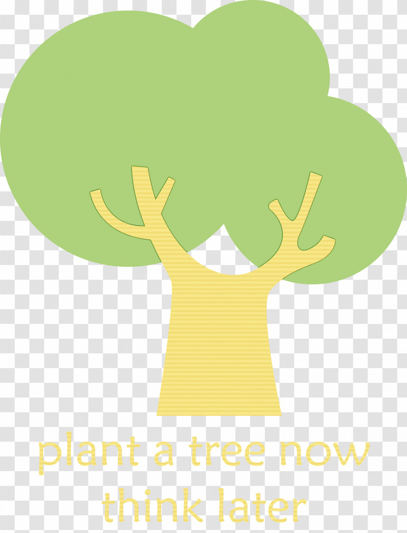 Logo Cartoon Green Tree Antler Transparent PNG