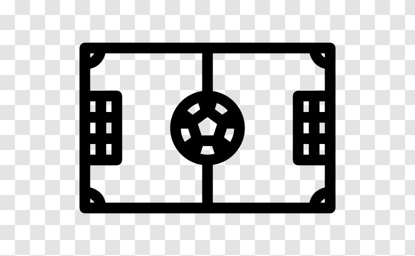 Football Pitch Sport - Black And White - Stadium Transparent PNG