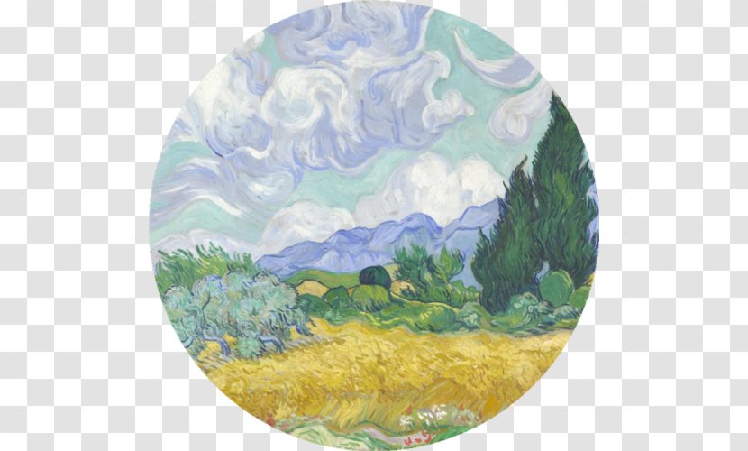 Cypresses Van Gogh Self-portrait - Grass - Posters Painting The Wheat FieldField Transparent PNG