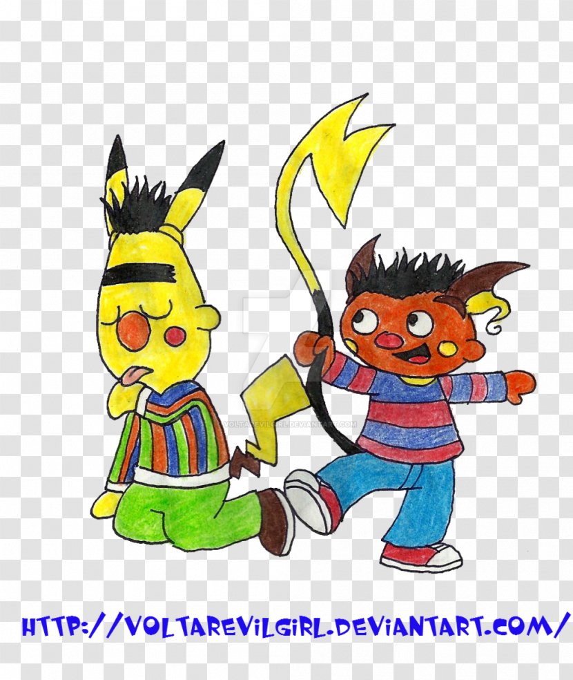 Art Pikachu Raichu Clip - Artist - Bert And Ernie Transparent PNG