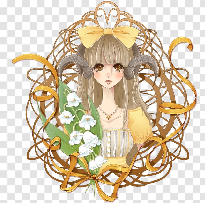 Aries Zodiac Woman Love House - Flower Transparent PNG