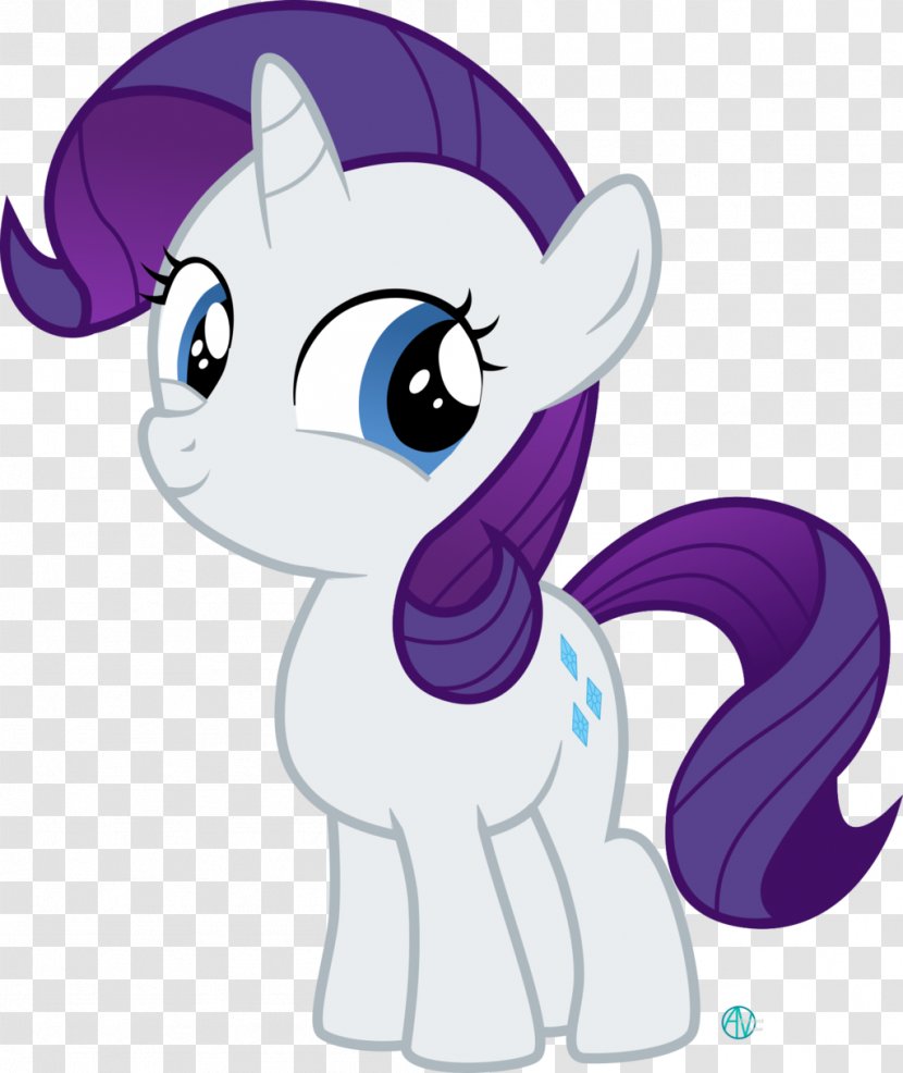 Rarity Horse Pony Filly - Violet - Baby Vector Transparent PNG