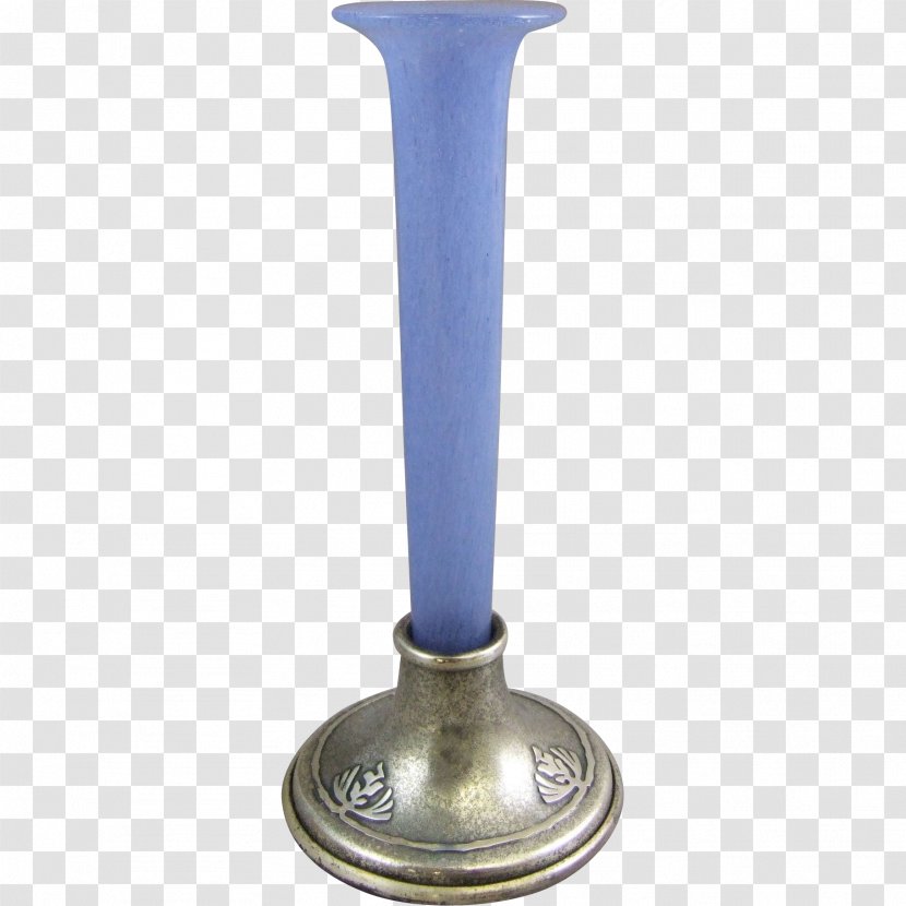 Cobalt Blue Vase - Bronze Drum Design Transparent PNG