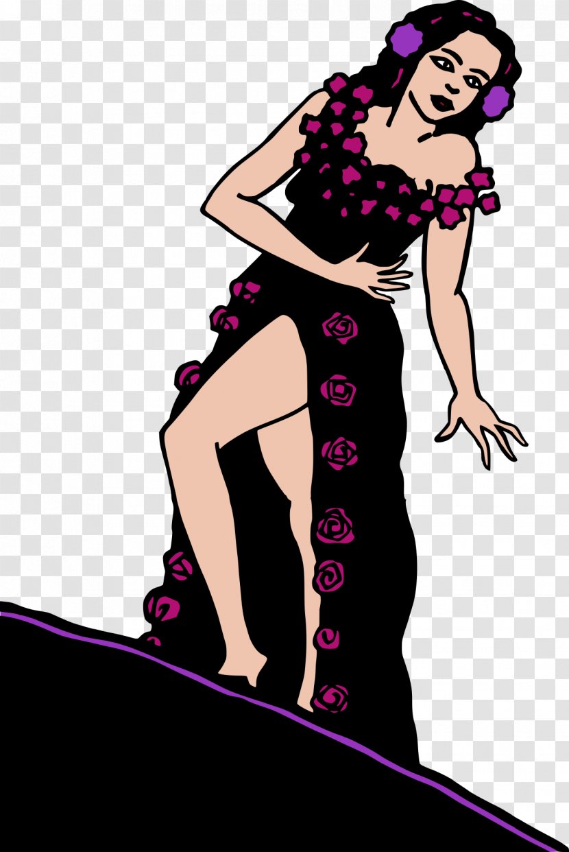 Dancing Lady Ballet Dancer Clip Art - Flower Transparent PNG