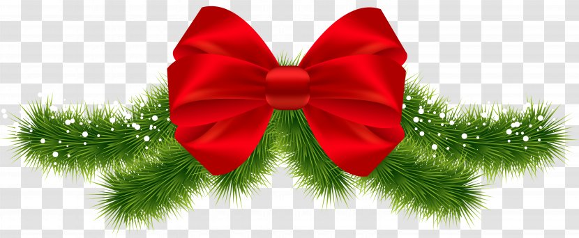 Christmas Ornament New Year's Day Santa Claus - Red Bow PNG Clipart Image Transparent PNG