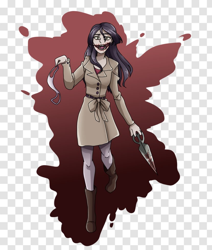 Kuchisake-onna Japanese Urban Legend Fan Art Futakuchi-onna - Heart Transparent PNG