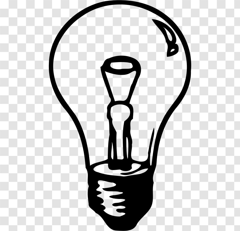 Incandescent Light Bulb Lamp Clip Art - Line Transparent PNG