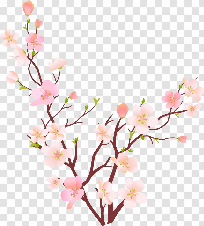 Spring RGB Color Model Clip Art - Blossom - Magnolia Flower Branches Transparent PNG