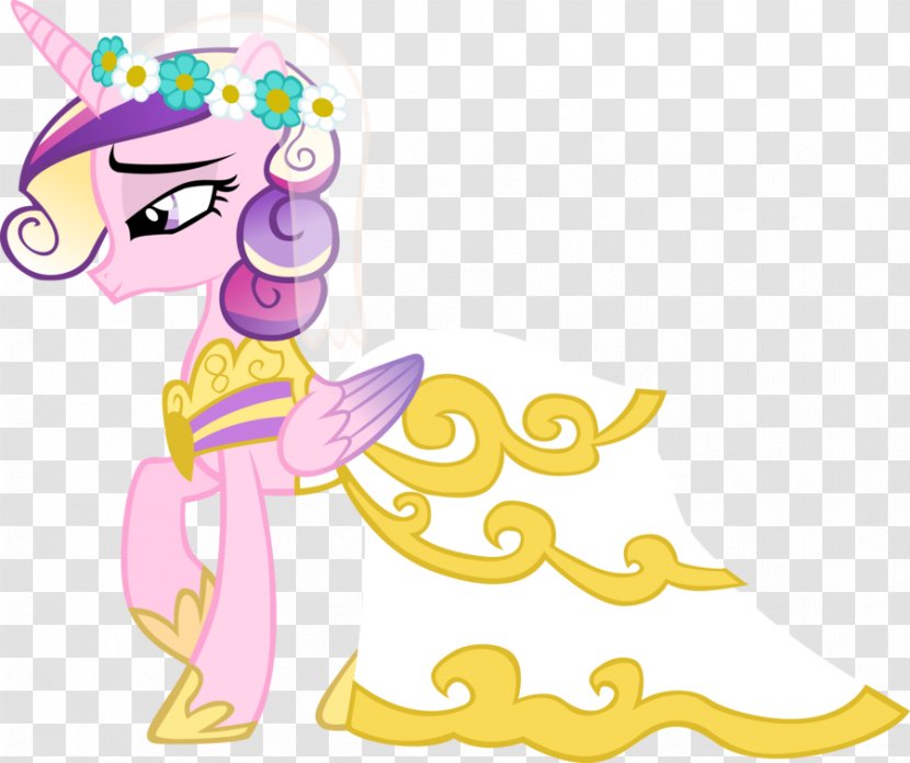 Princess Cadance Luna Celestia Pony Wedding Dress - Bride - Vector Transparent PNG