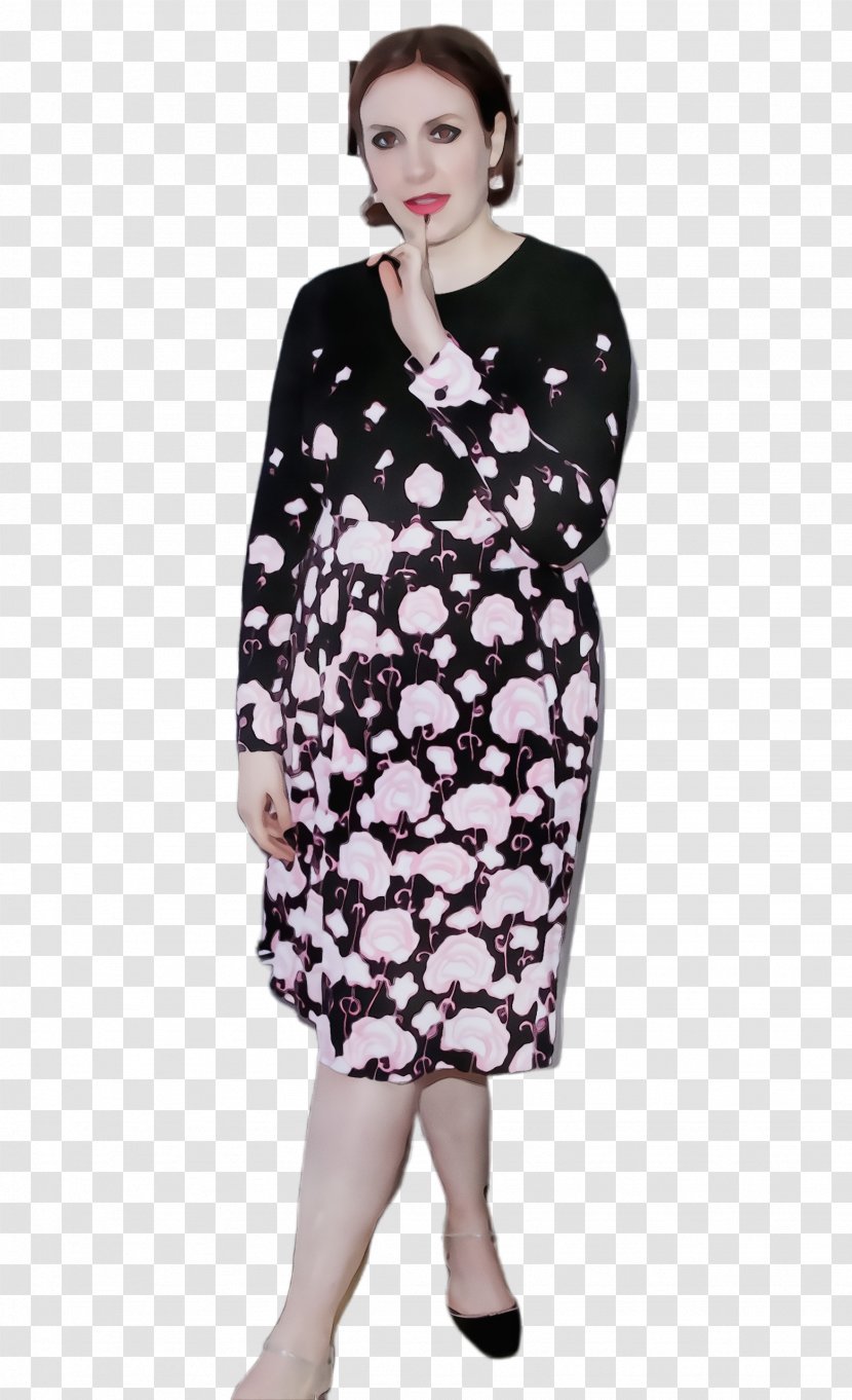 Watercolor Flower Background - Lena Dunham - Style Sheath Dress Transparent PNG