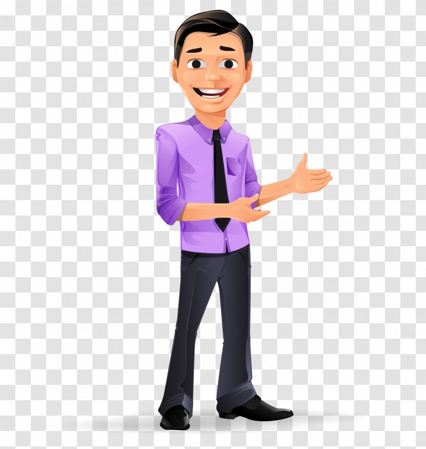 Businessperson Download Cartoon Character - Encoding - Young Business Man Hand-painted Transparent PNG